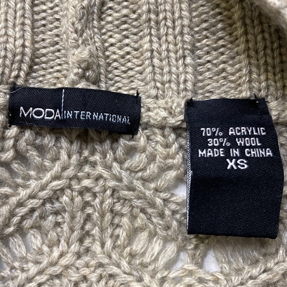 Moda International Open Weave Sweater Dress Waist Tie - Picture 5 of 5